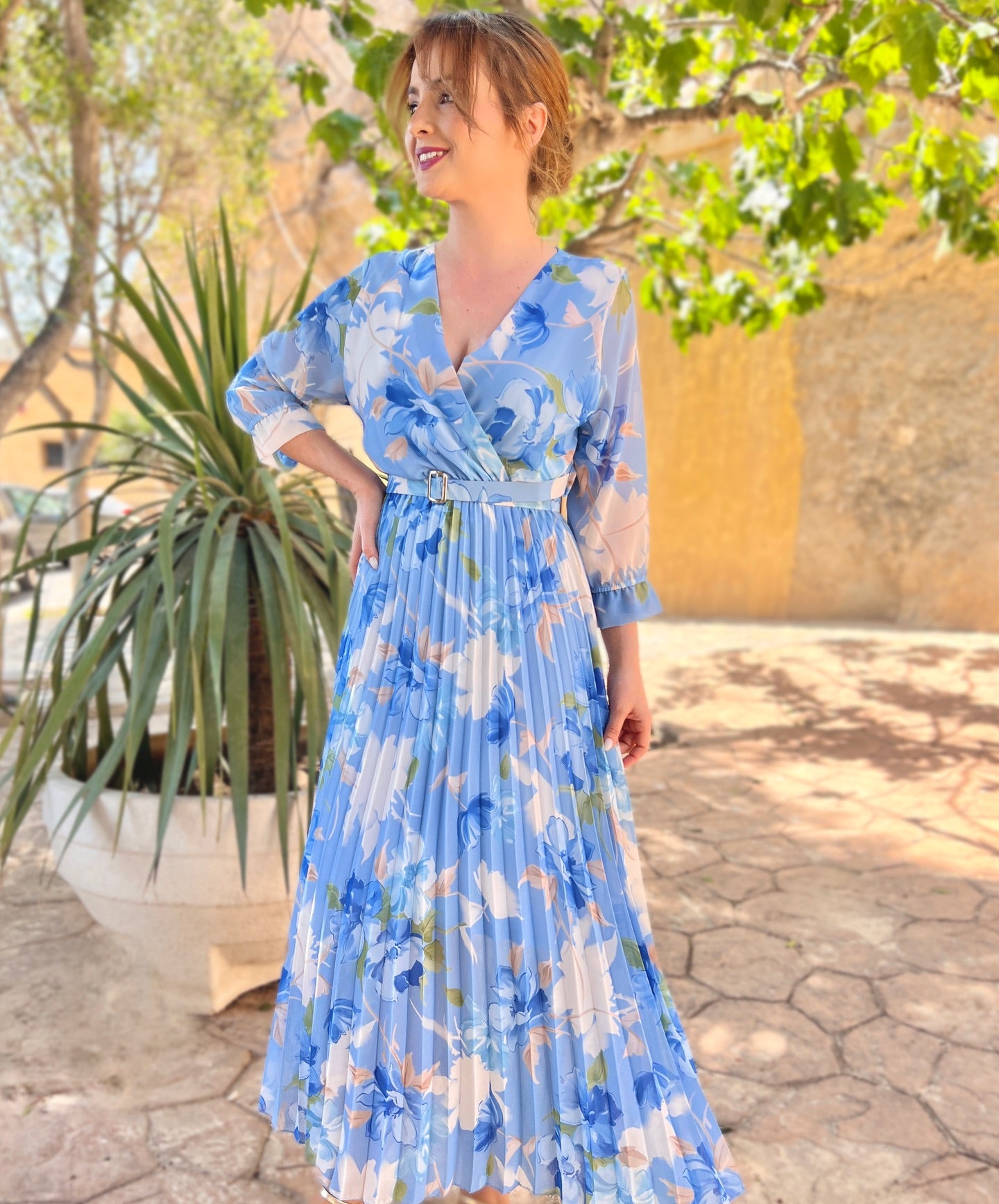 Vestido midi estampado