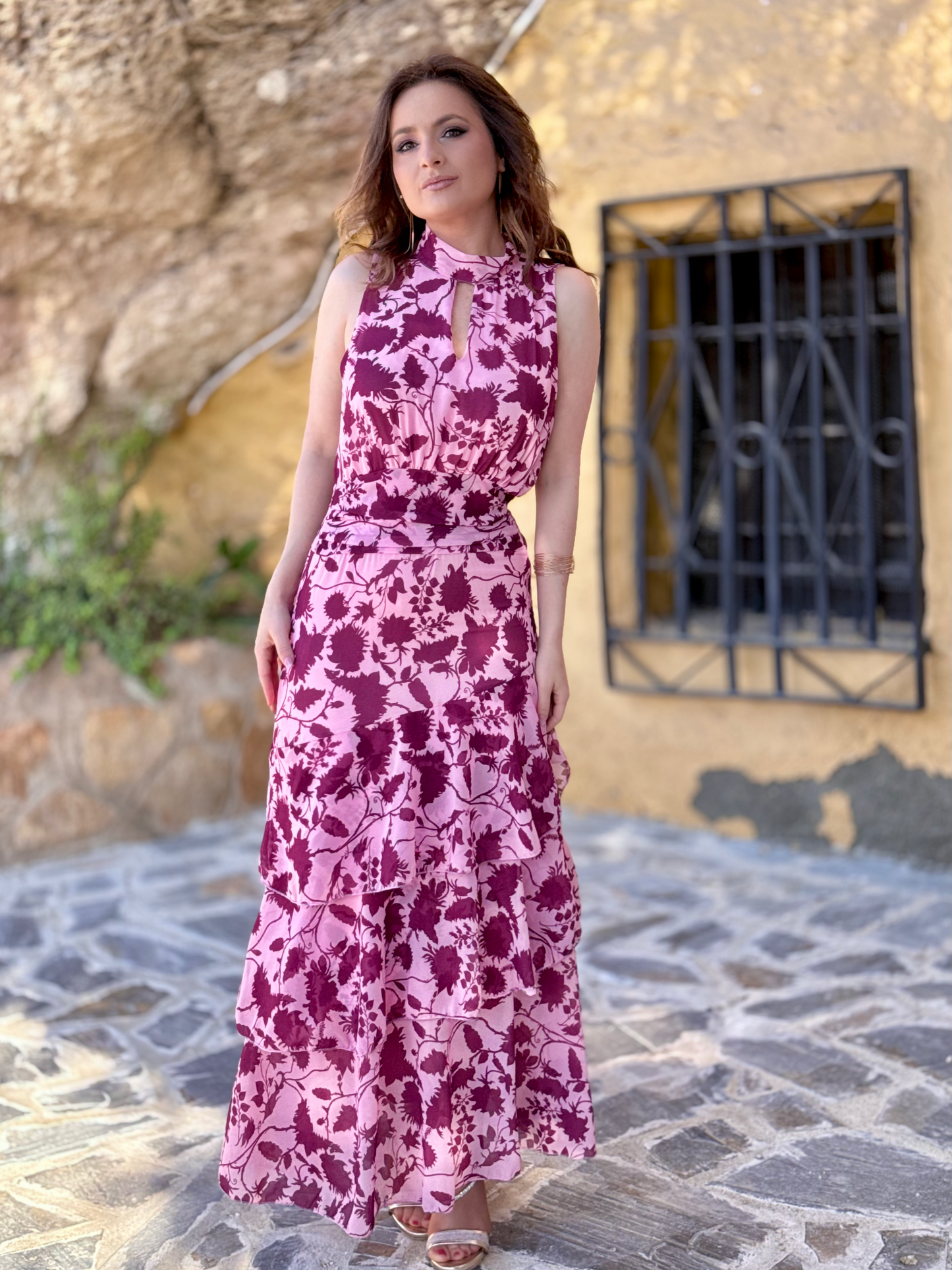 Vestido midi estampado