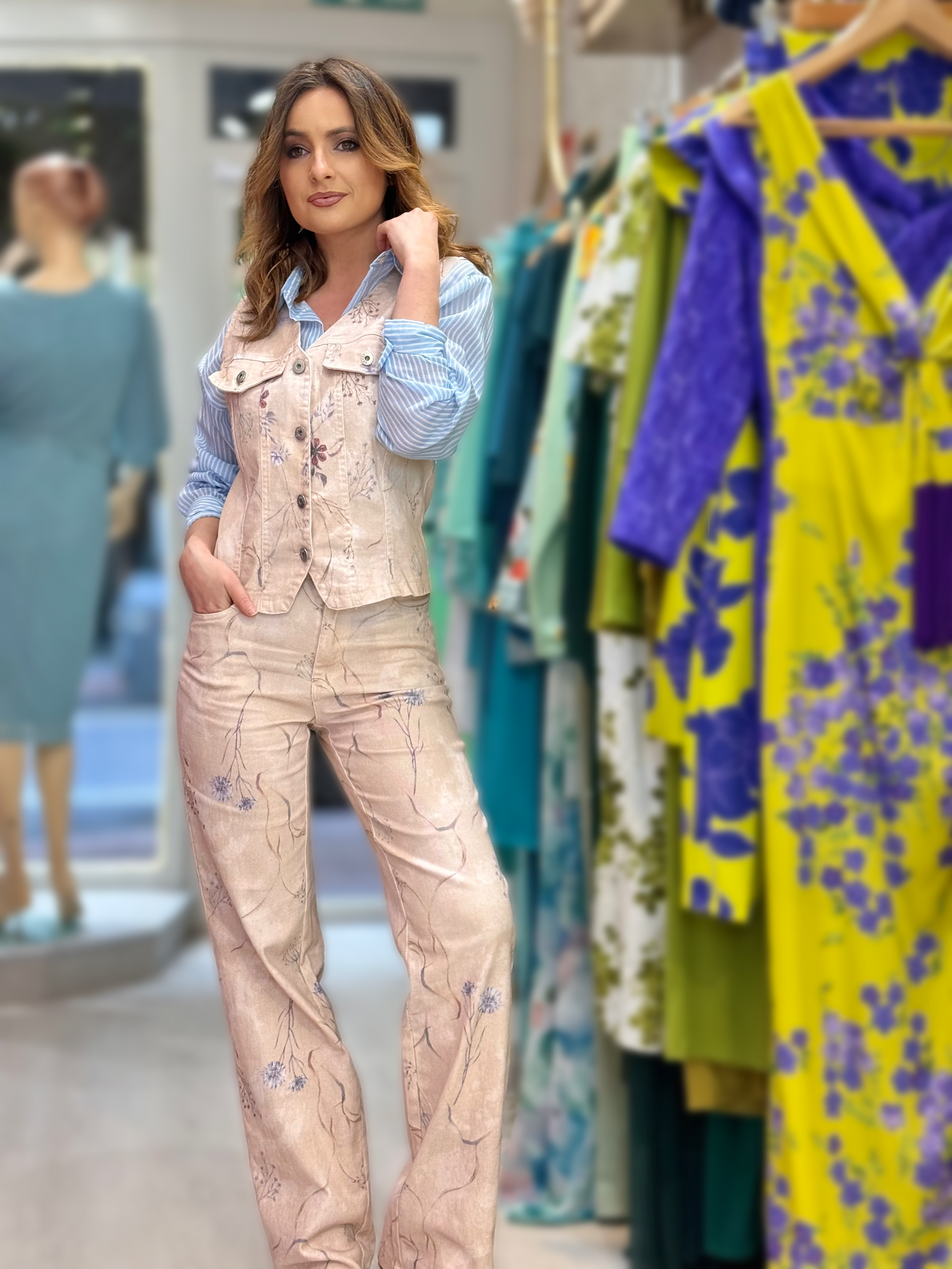 Conjunto vaquero estampado