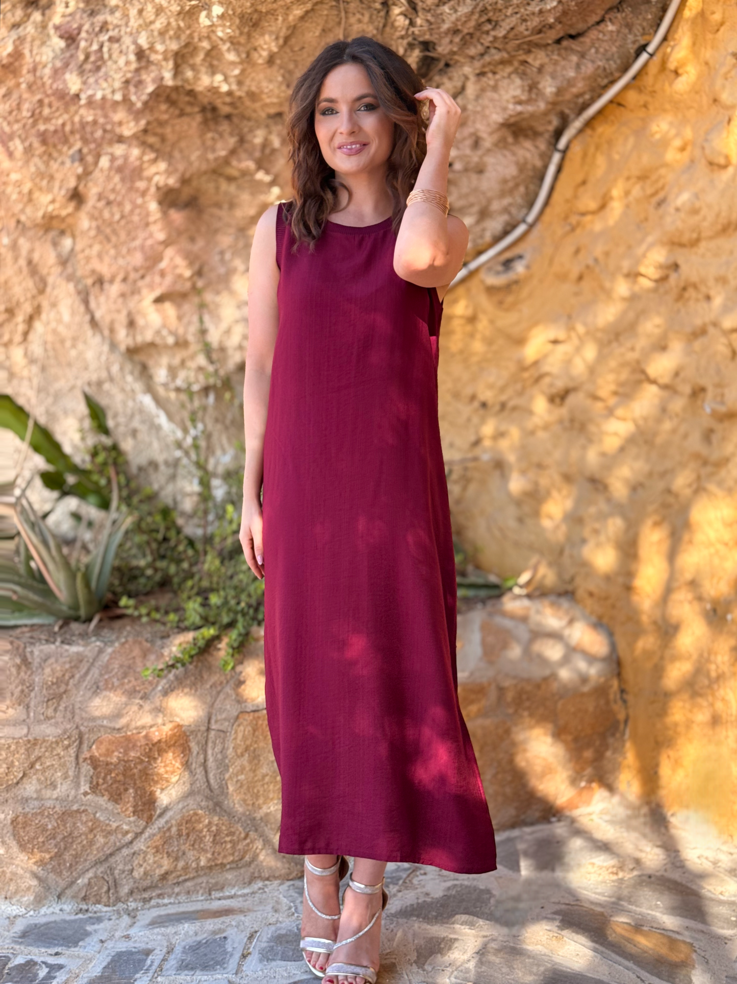 Vestido midi recto