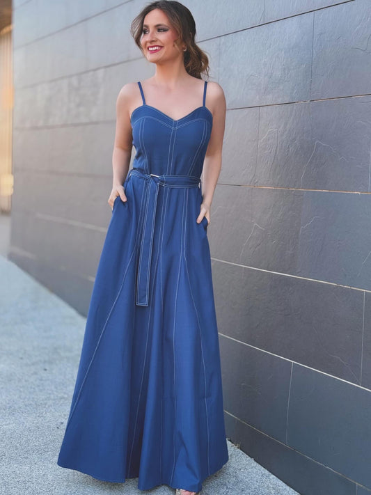 Vestido largo vaquero