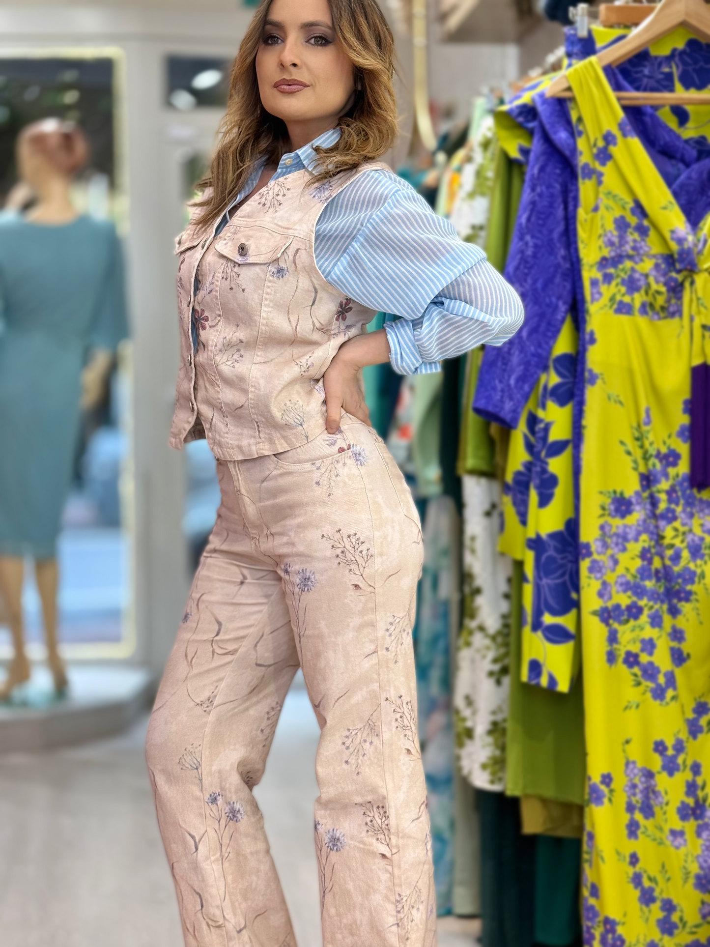 Conjunto vaquero estampado