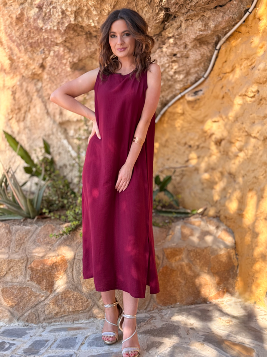 Vestido midi recto