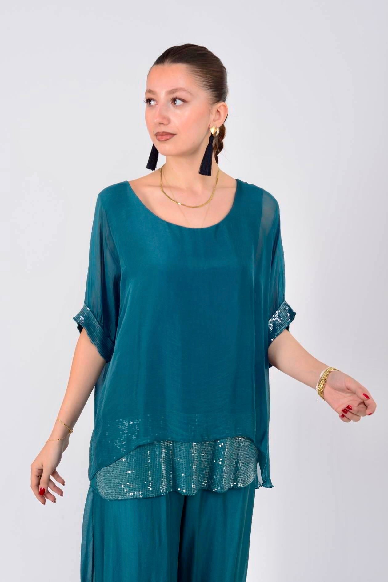 Conjunto de seda evento