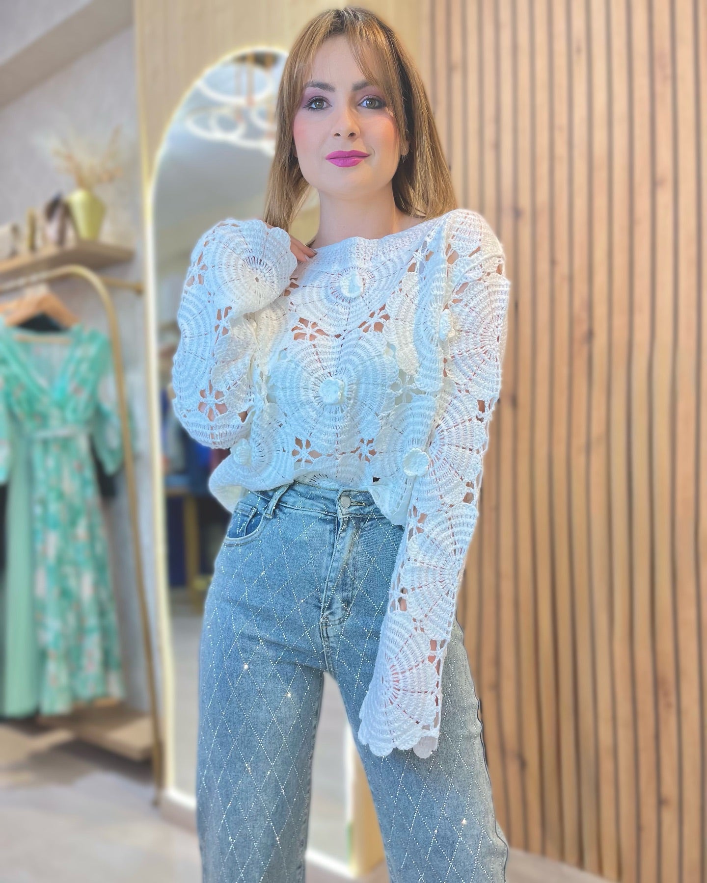 Blusa calada crochet