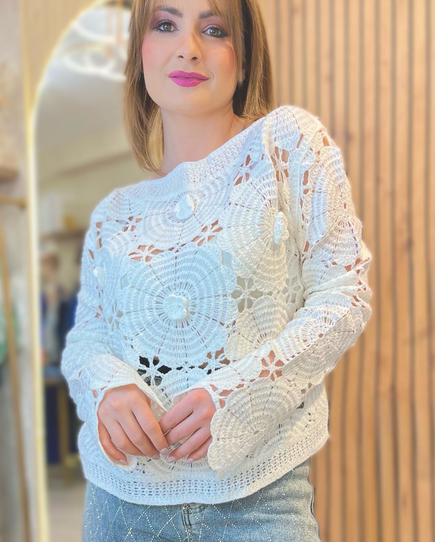 Blusa calada crochet