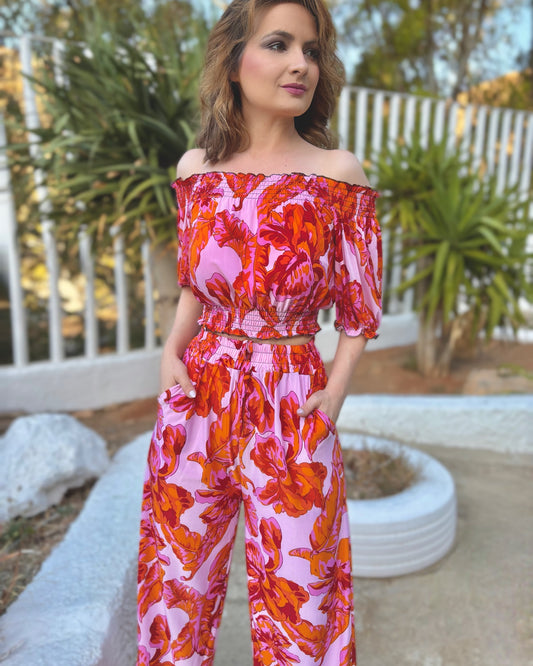 Pantalón fluido estampado