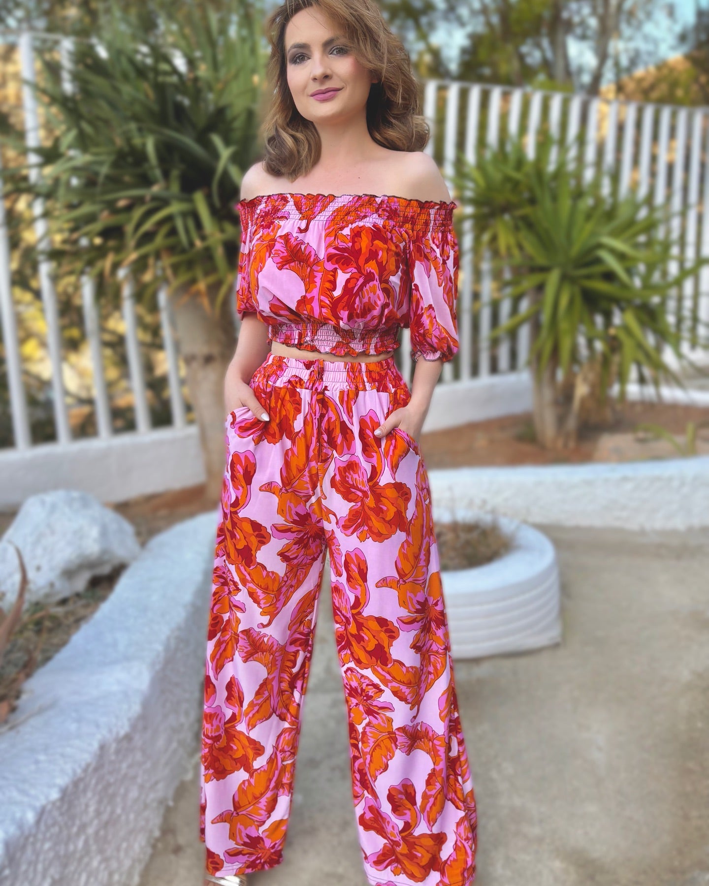 Pantalón fluido estampado