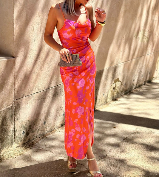 Vestido midi estampado