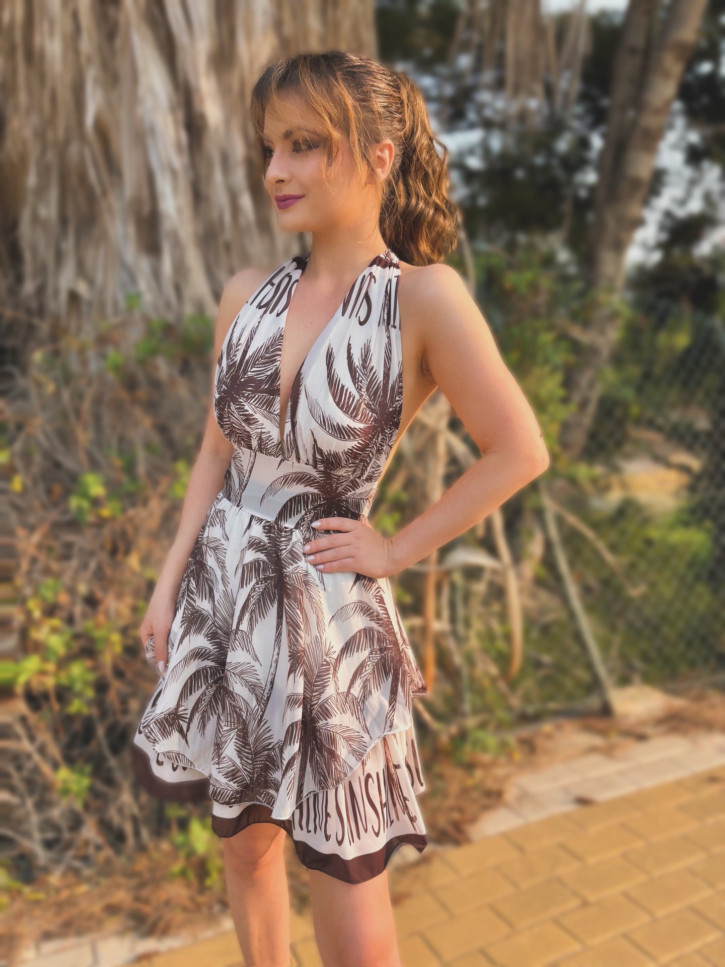 Vestido corto estampado