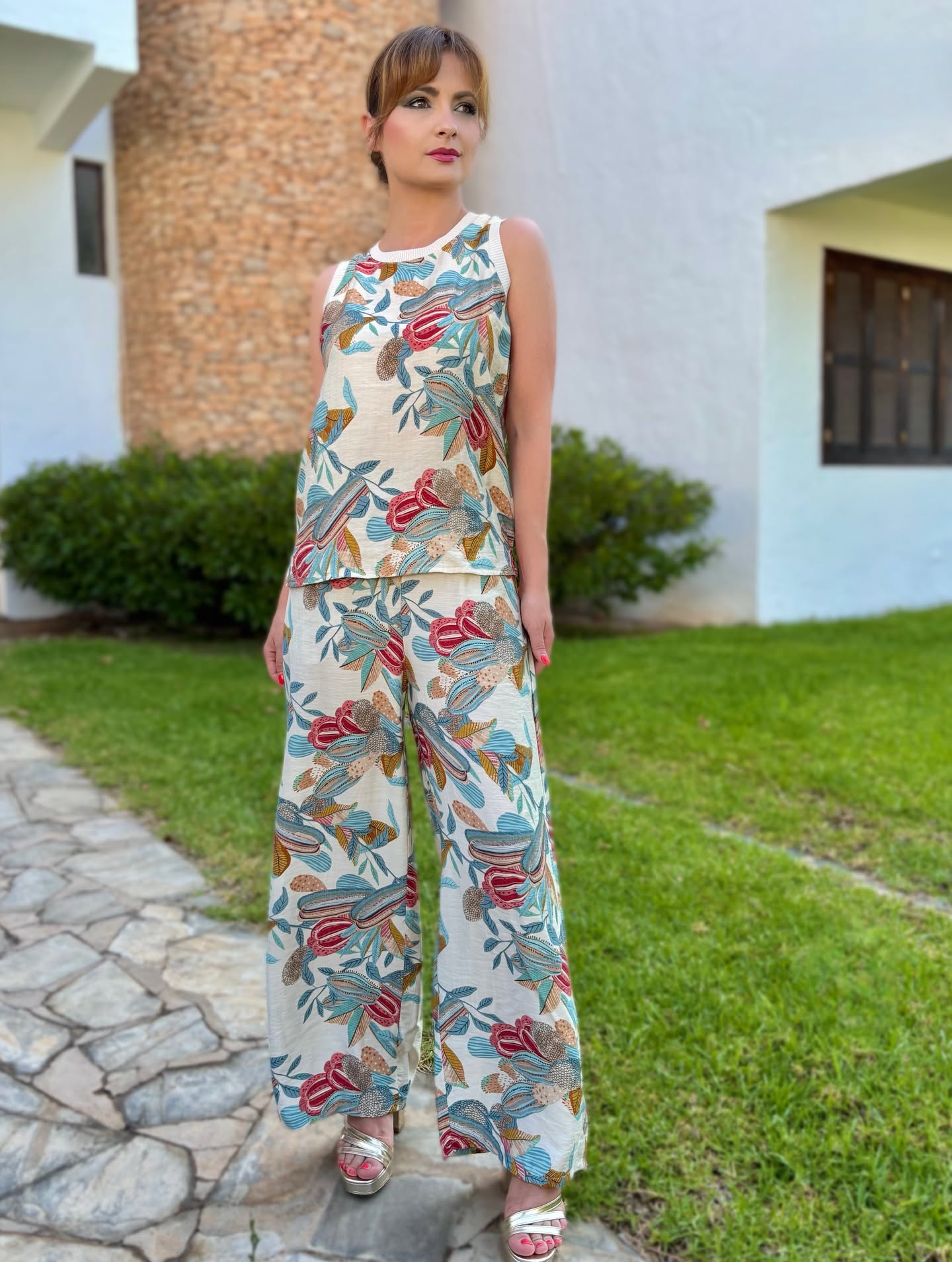 Conjunto fluido estampado