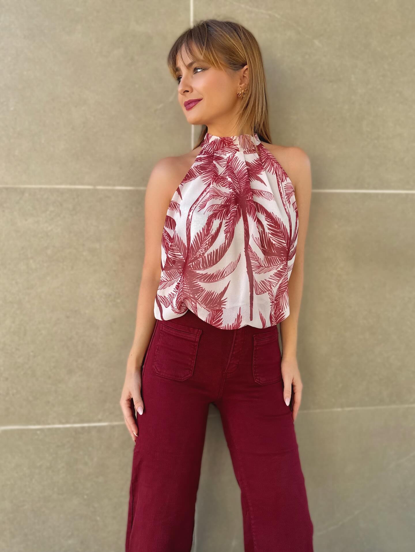 Pantalón culotte largo