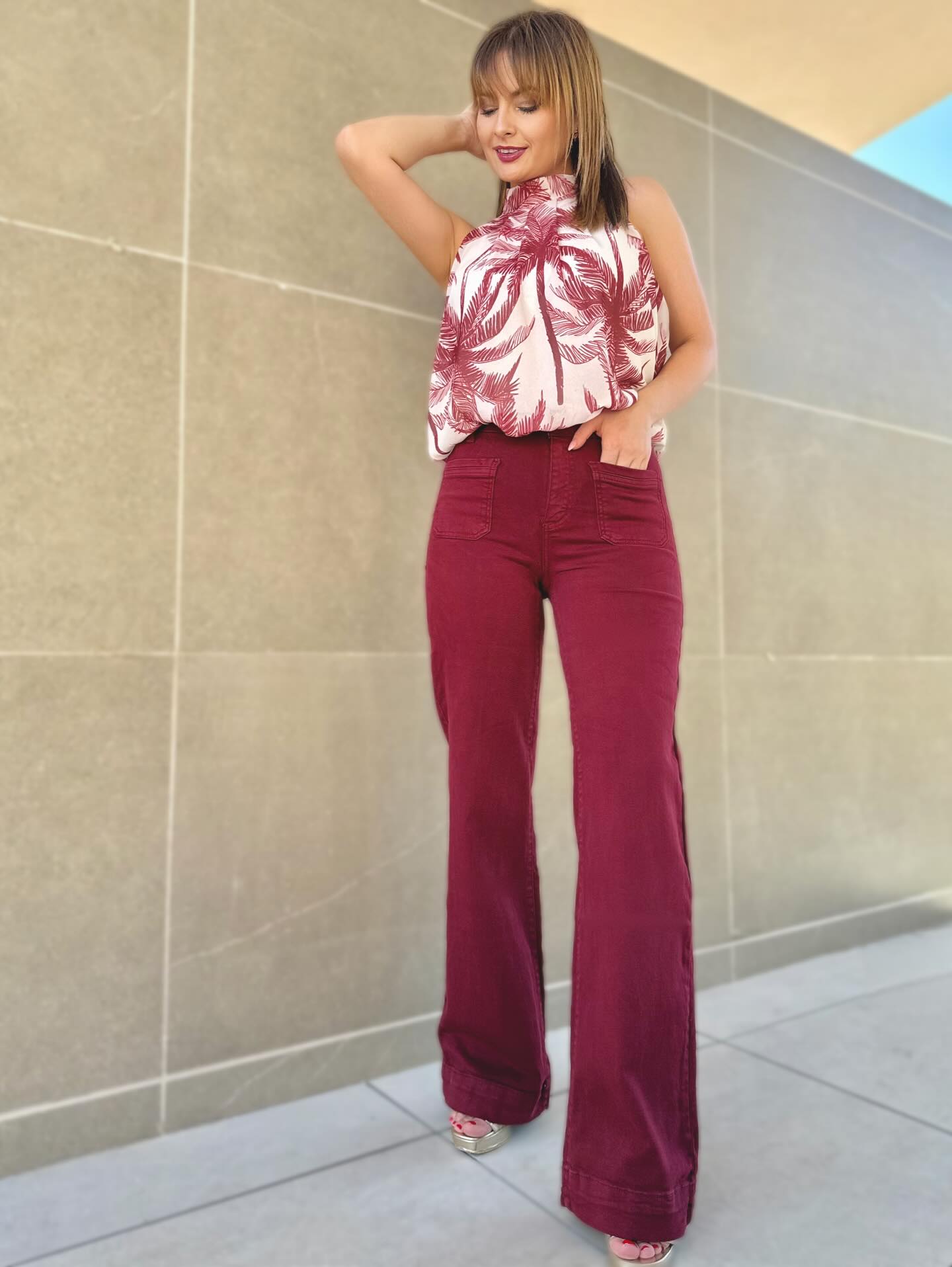 Pantalón culotte largo