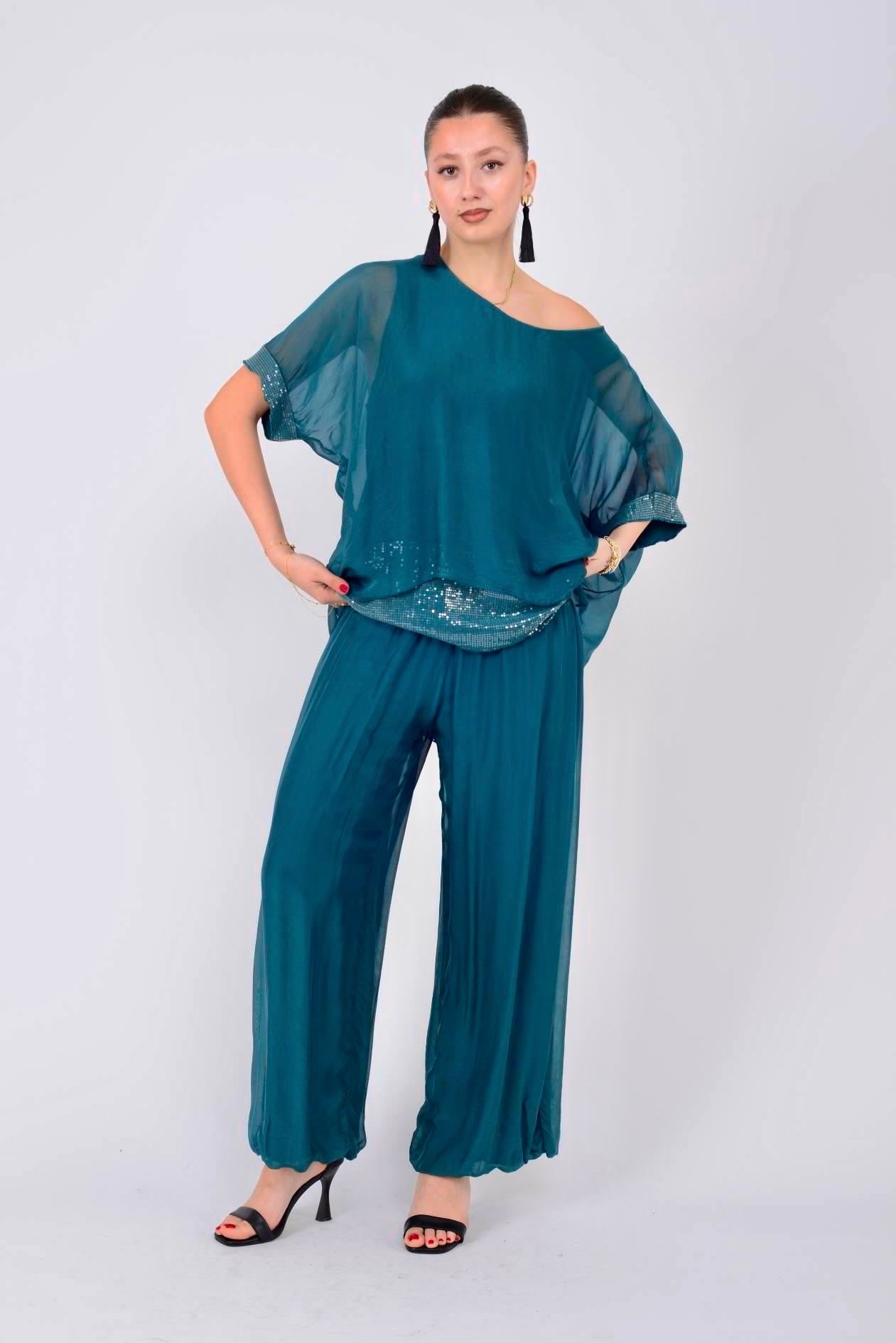 Conjunto de seda evento