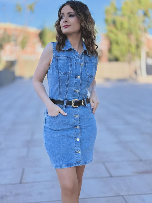 Vestido corto vaquero