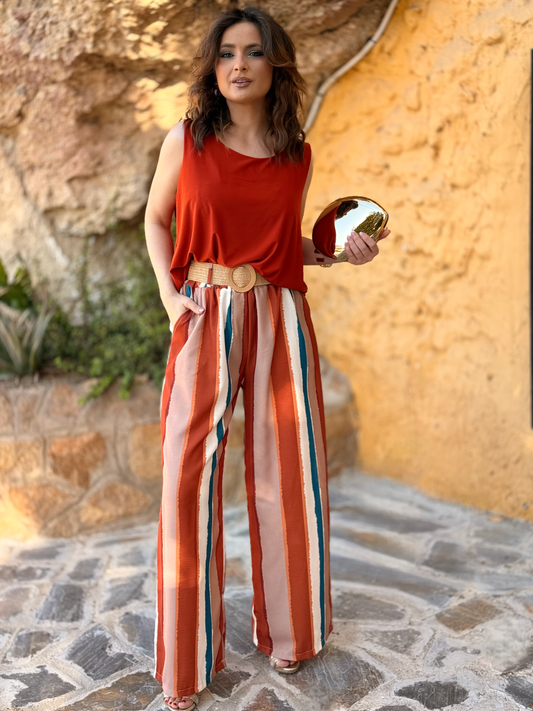 Pantalón fluido estampado