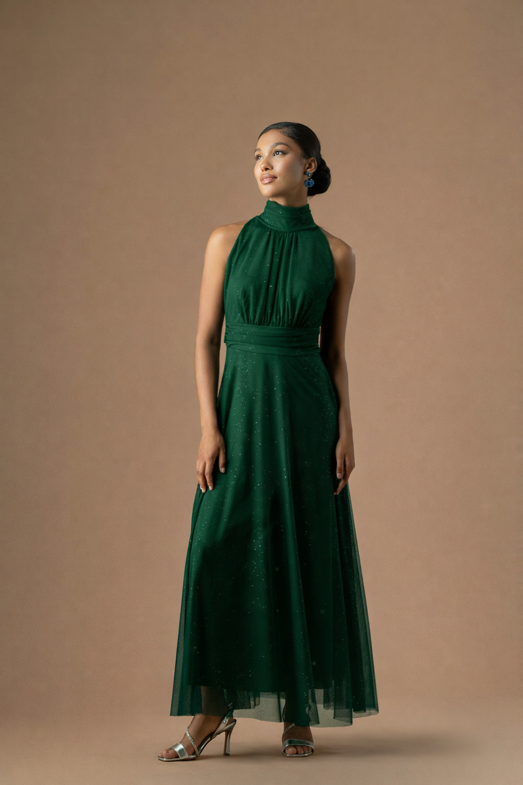 Vestido largo halter