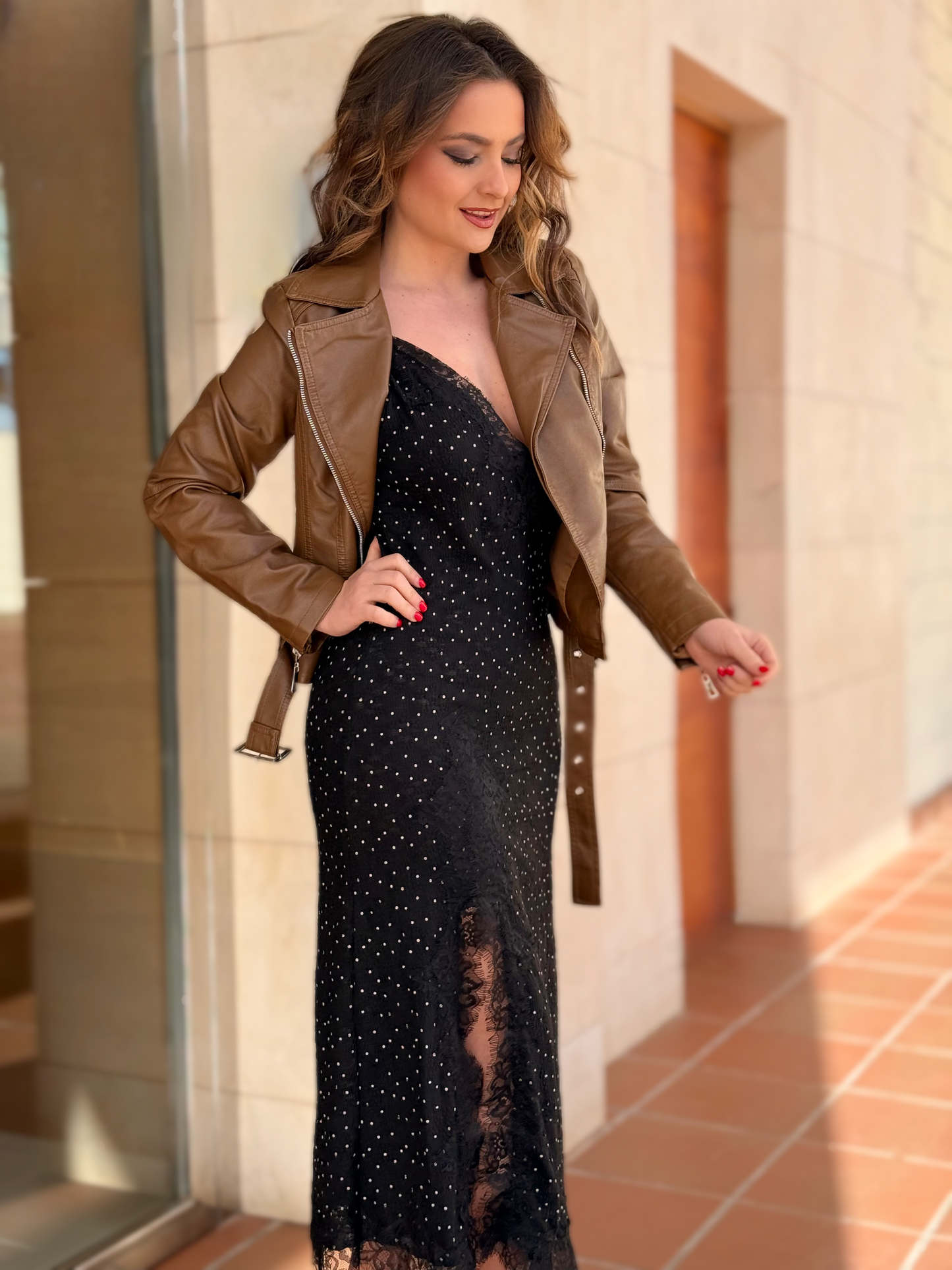 Vestido midi de lunares