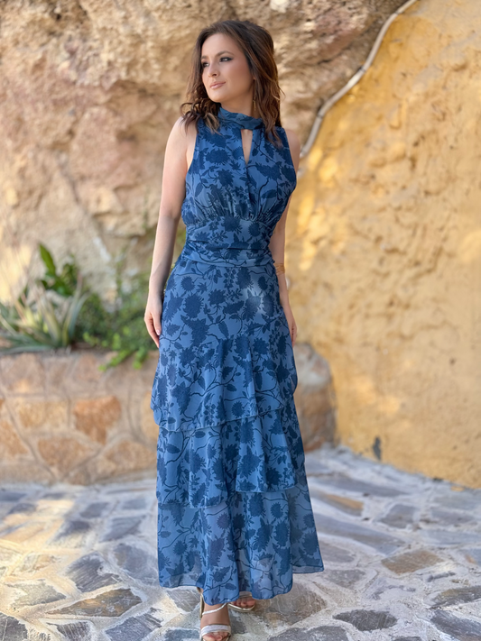 Vestido midi estampado