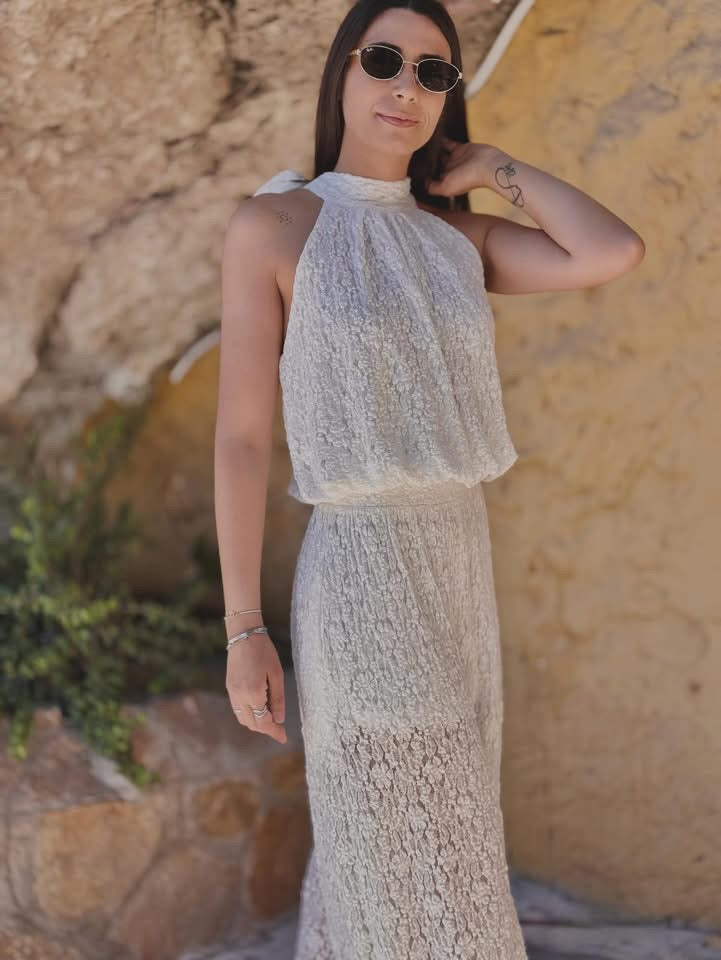 Conjunto dos piezas calado