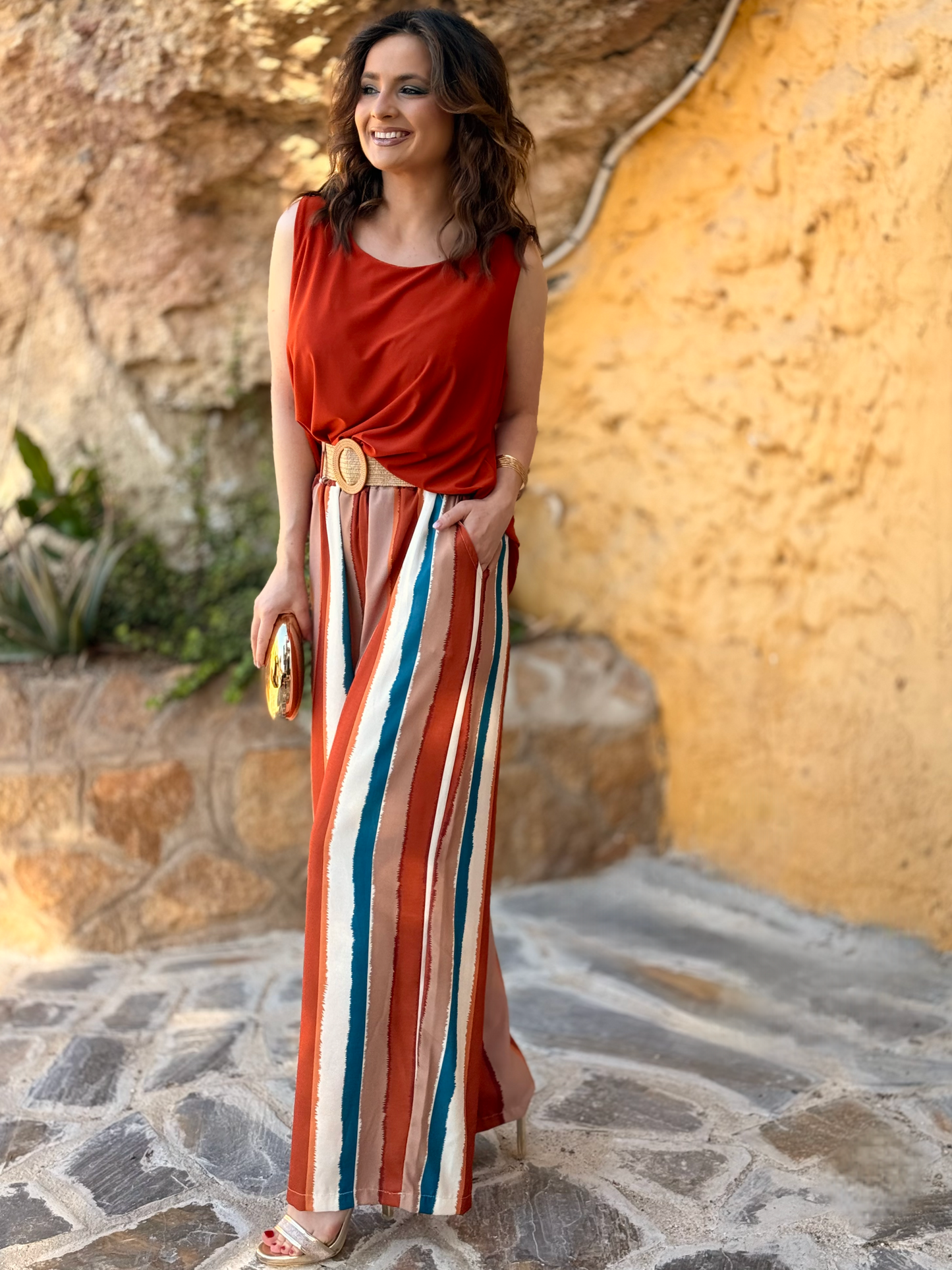 Pantalón fluido estampado