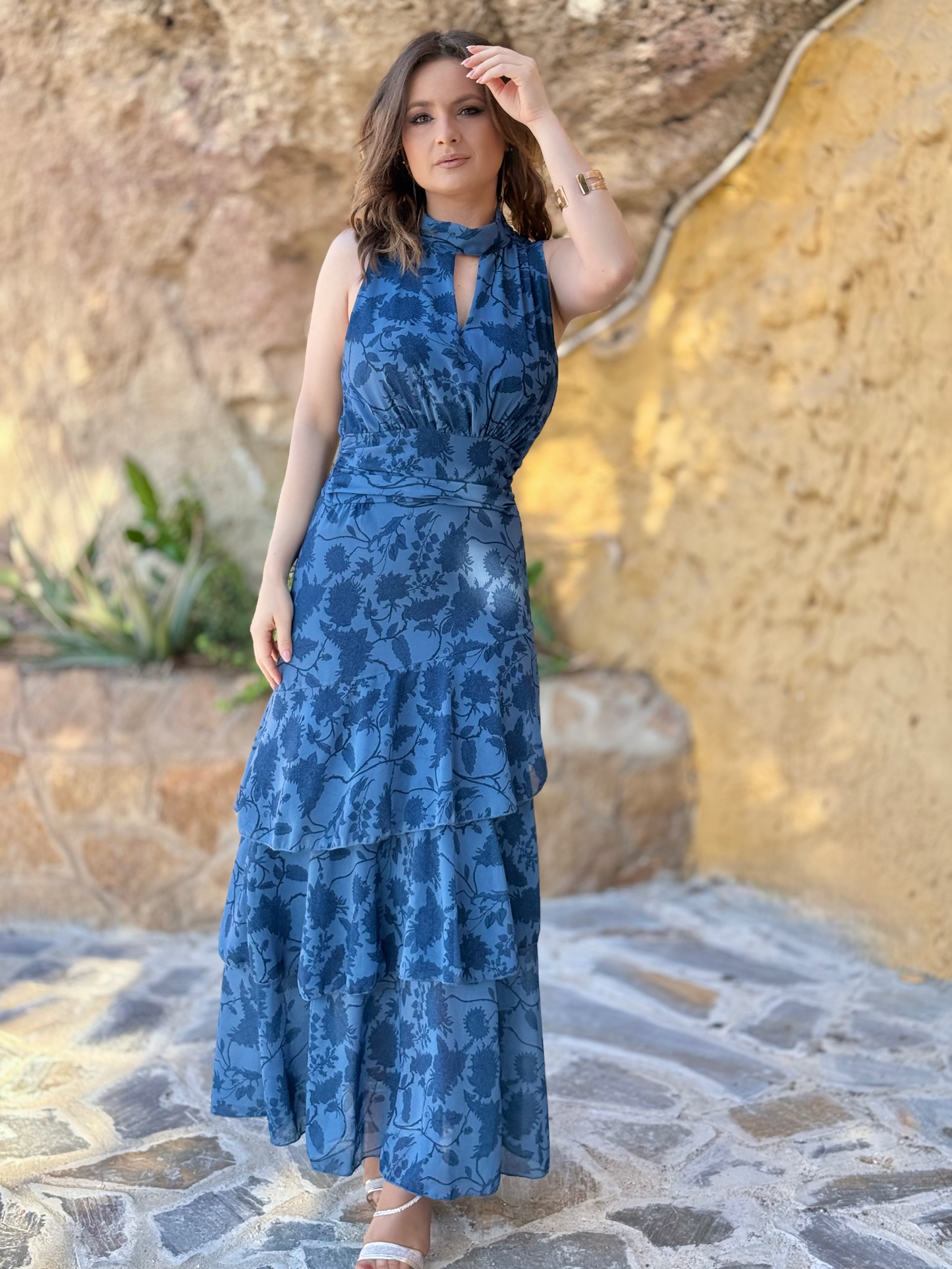 Vestido midi estampado
