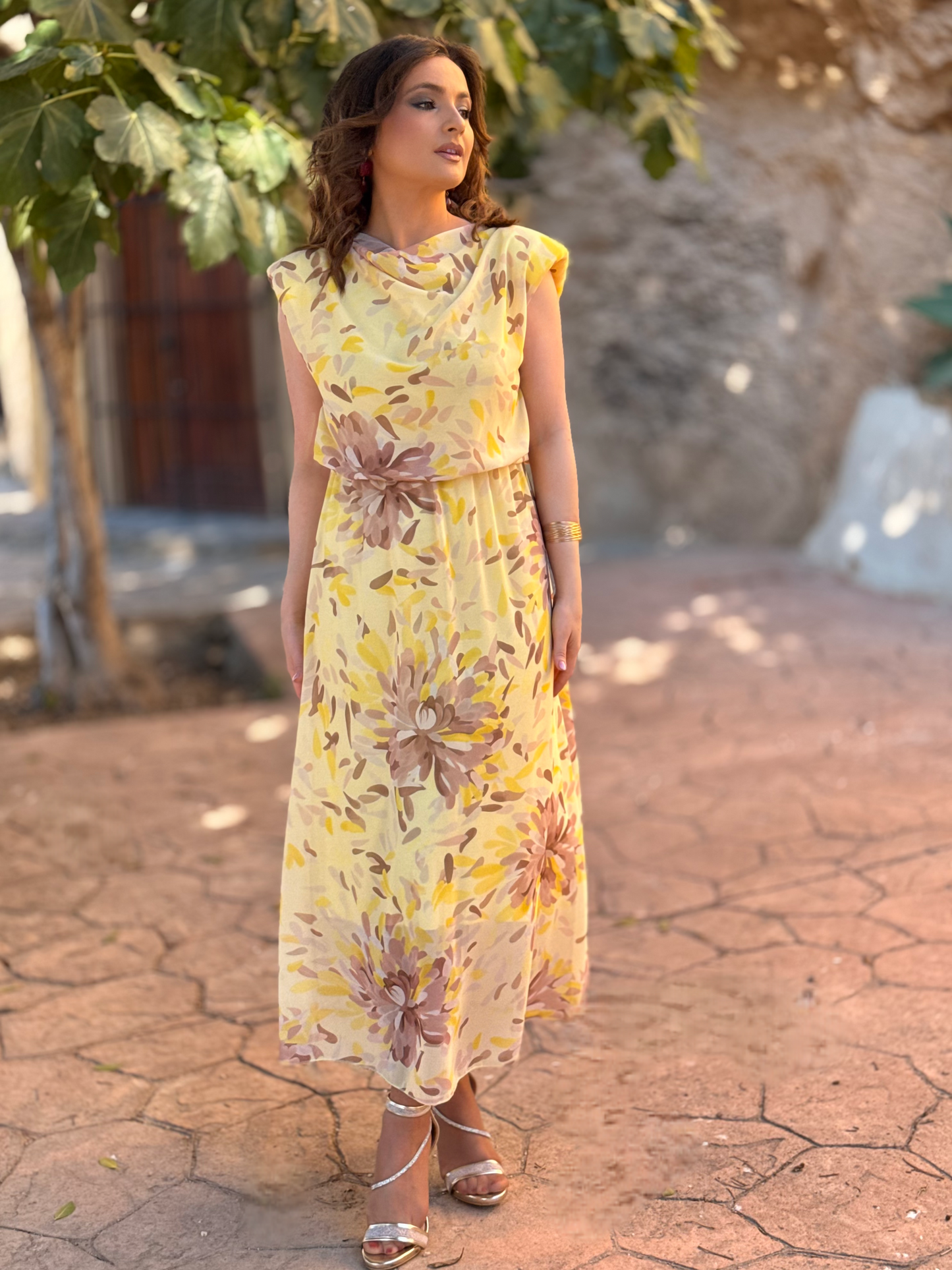 Vestido midi estampado