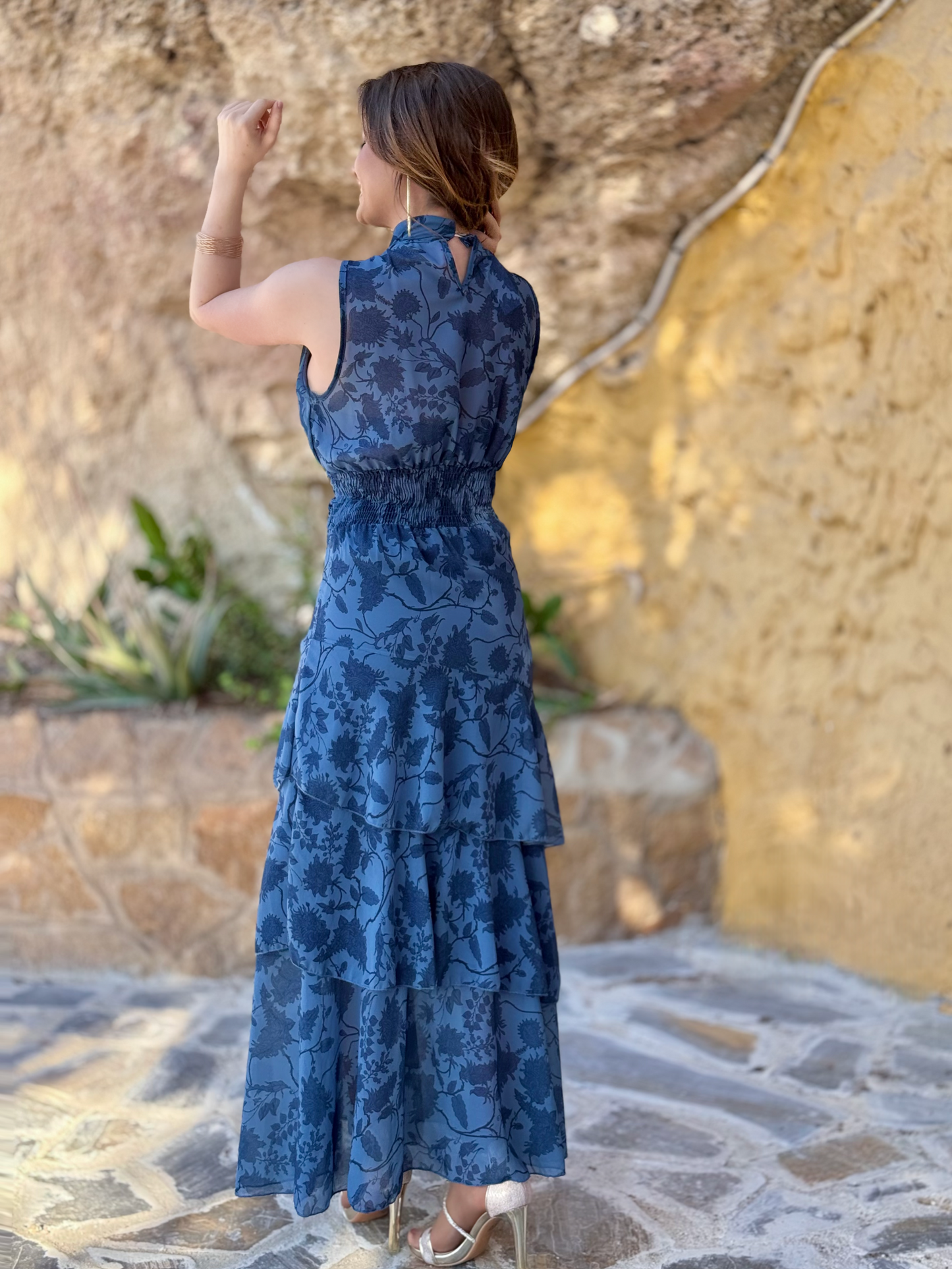 Vestido midi estampado