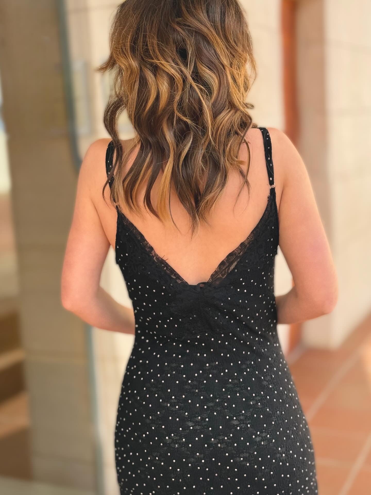 Vestido midi de lunares