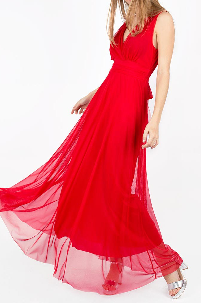 Vestido largo tul