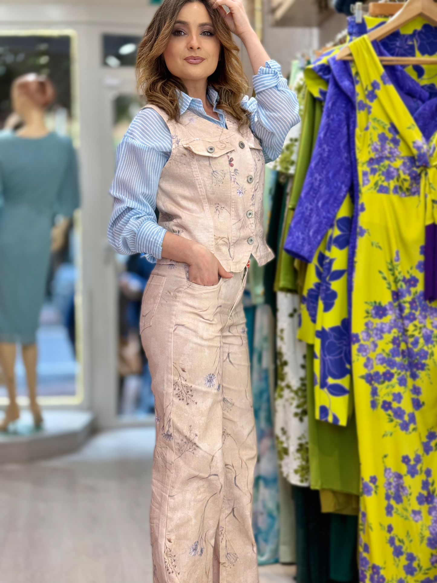 Conjunto vaquero estampado