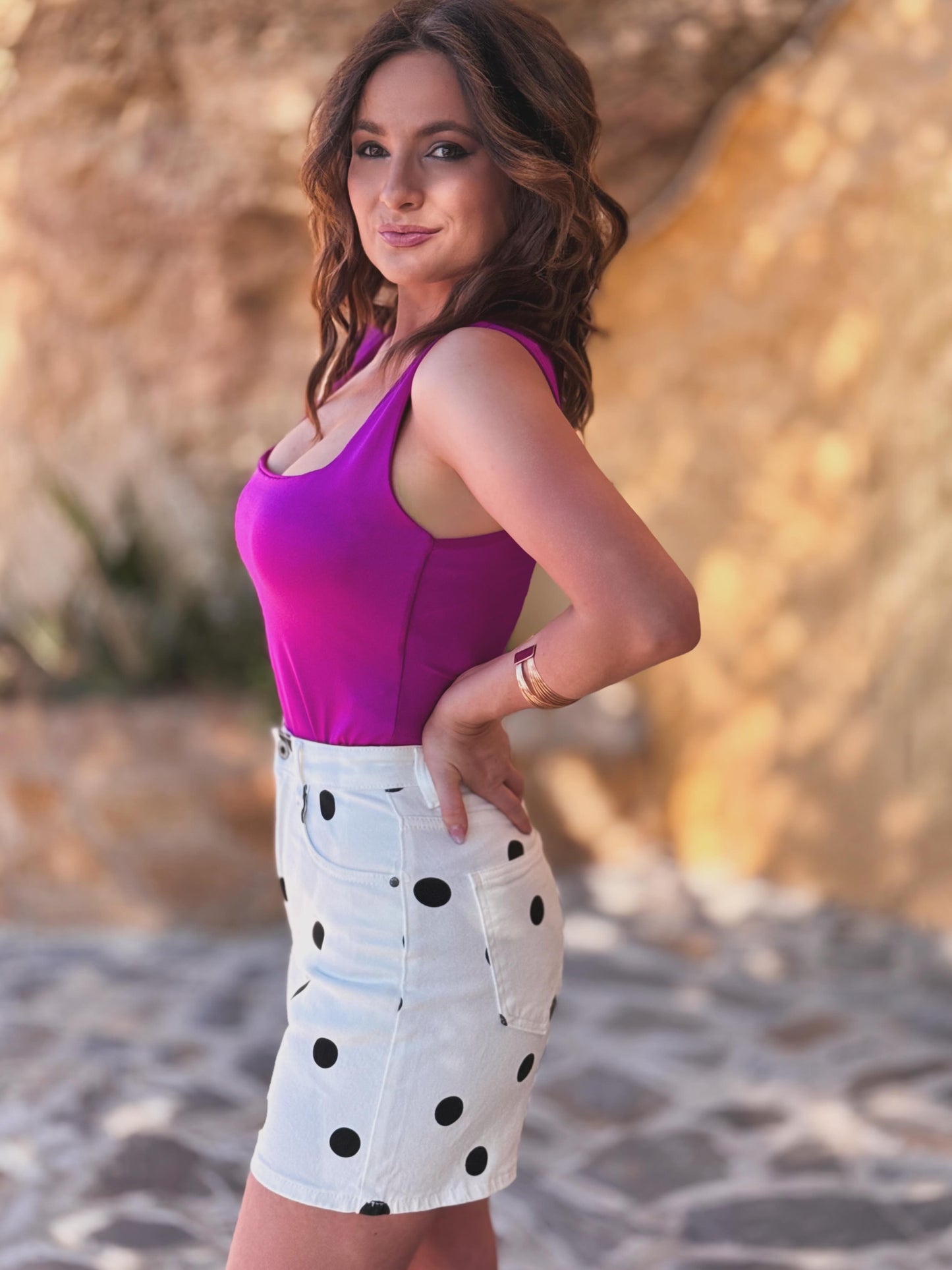 Pantalón corto de lunares