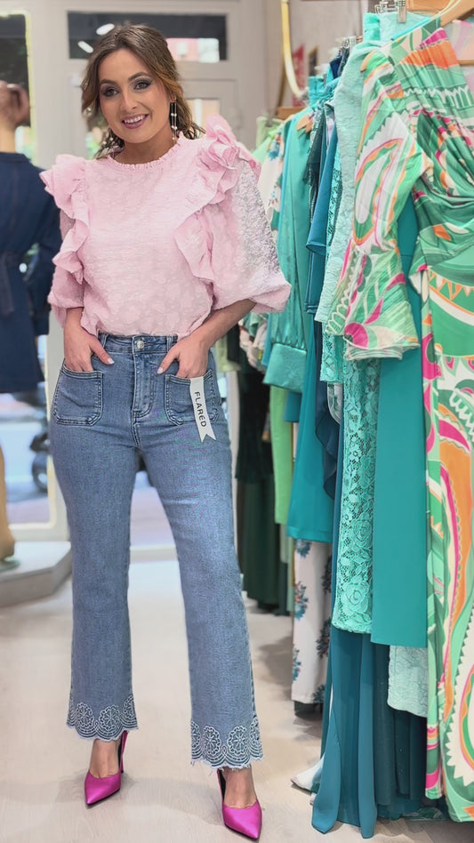 Pantalón vaquero bordado